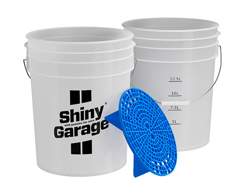 Shiny Garage - Wash Bucket with Grit Guard Blue
